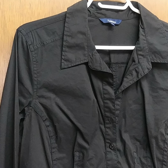 Black button down blouse - Picture 3 of 6